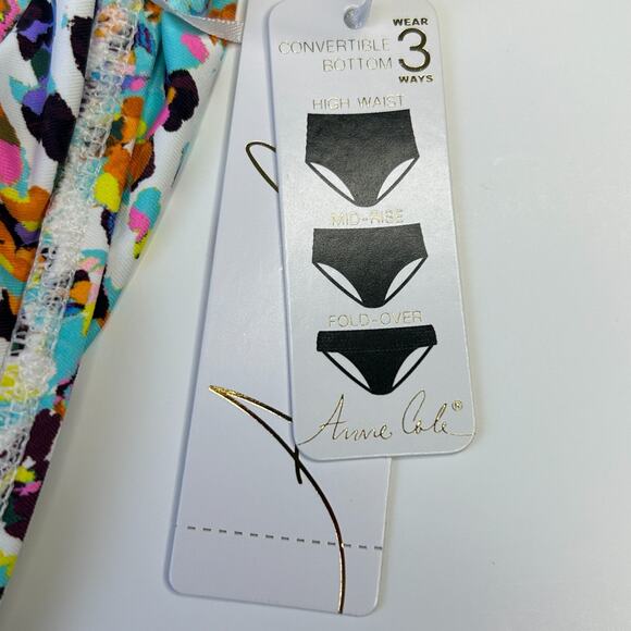 Anne Cole Two Piece Abstract Bikini Top & Bottoms Multicolor Women XS NWT - Picture 8 of 10